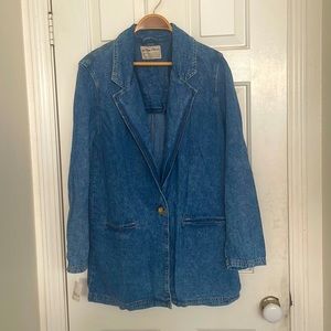 Free People Denim Beckett Blazer